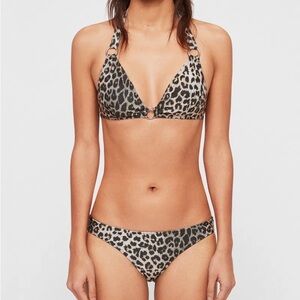 All Saints Leopard Print Reversible Bikini NWT